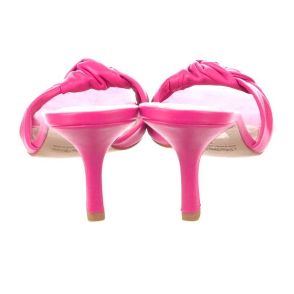 SAKS FIFTH AVENUE LEATHER SLIDES - Picture 4 of 8